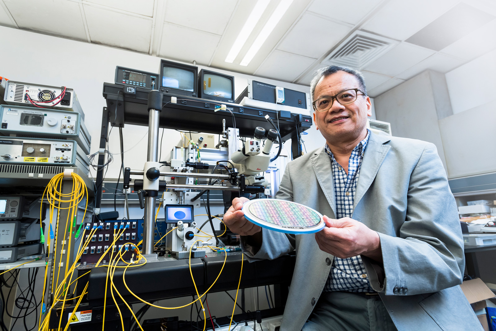 Dr Chu Sai-tak works on the design and fabrication of the chips which contribute to the fastest internet speed in the world.