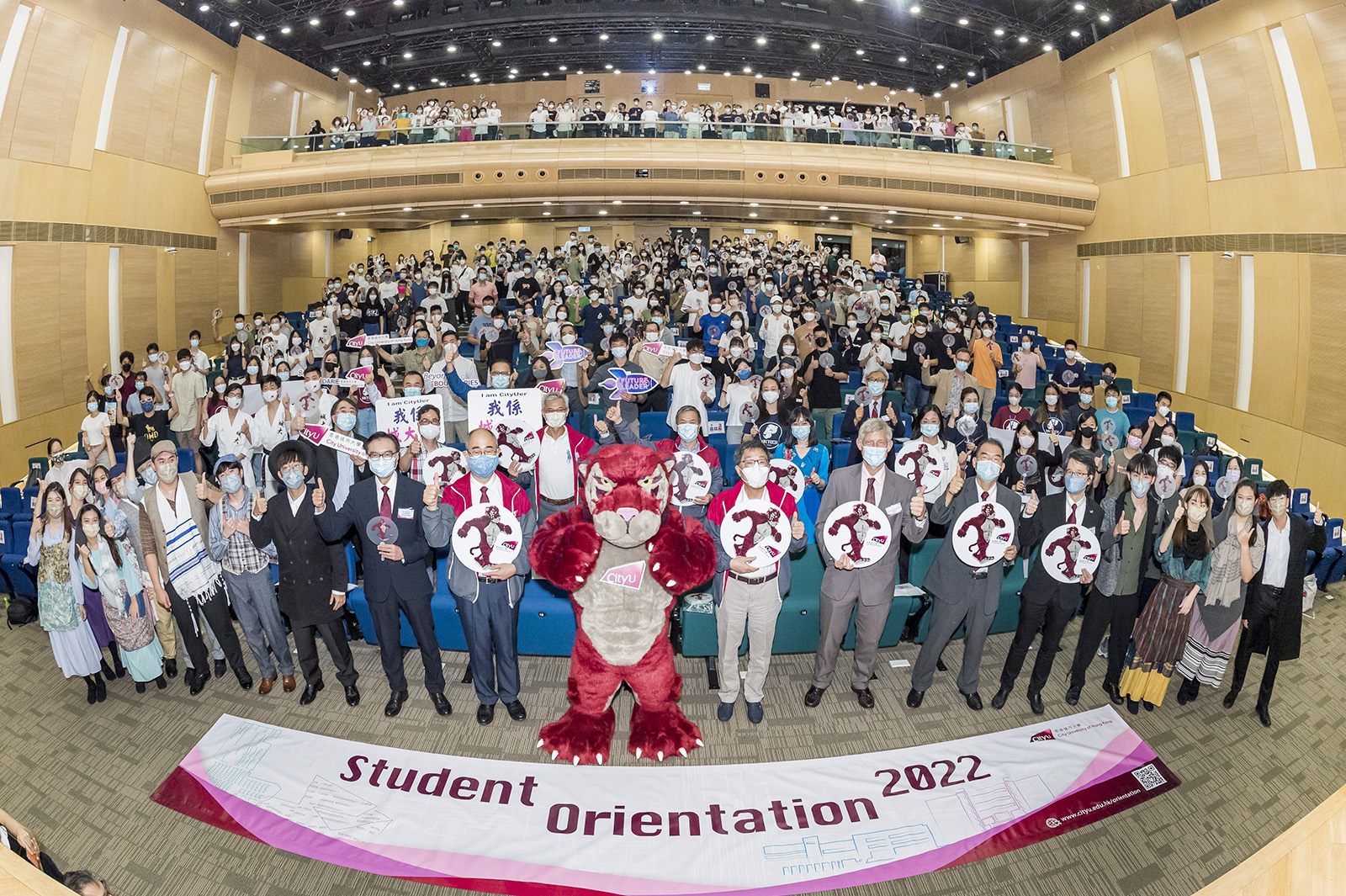 New students and the University Mascot were warmly welcomed at the University Welcoming Ceremony.