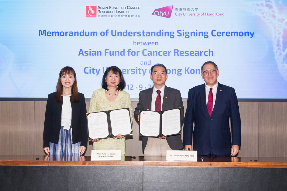 CityU and Asian Fund for Cancer Research sign MoU